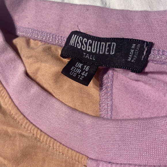 Misguided colour block oversized t shirt - Picture 2 of 3